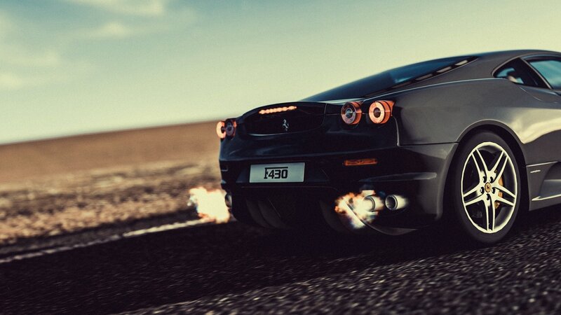 Black Ferrari F430 — Dramatic