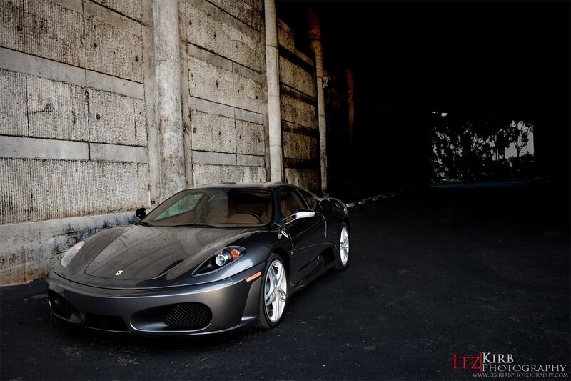 Black Ferrari in a tunnel