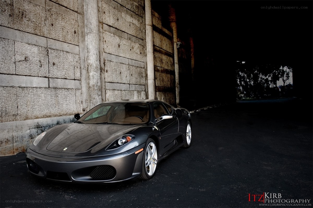 Black Ferrari in a tunnel