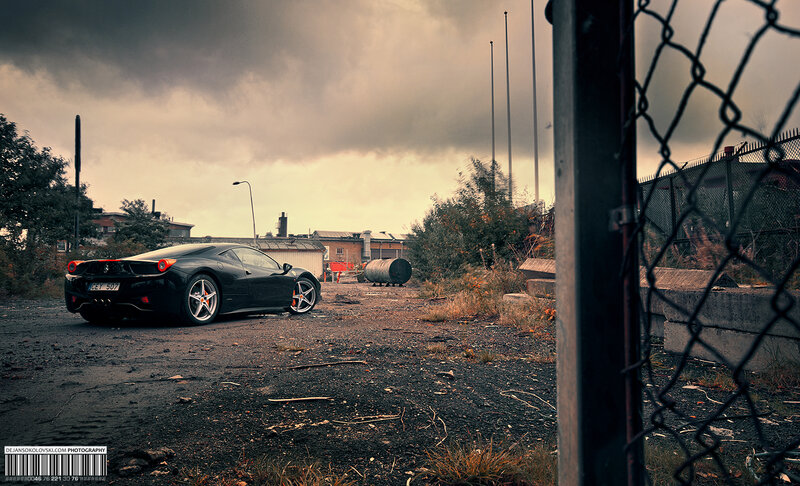 Black Ferrari in Lot