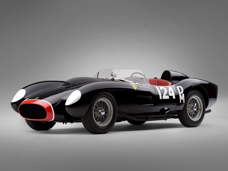 Black Ferrari race car