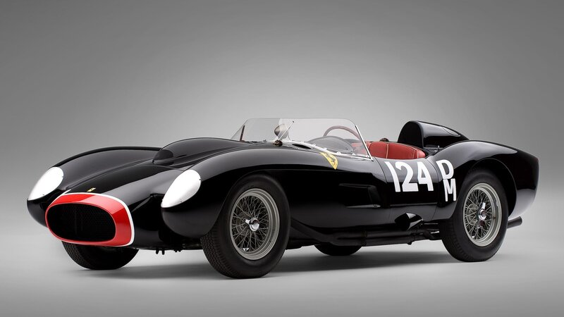 Black Ferrari race car