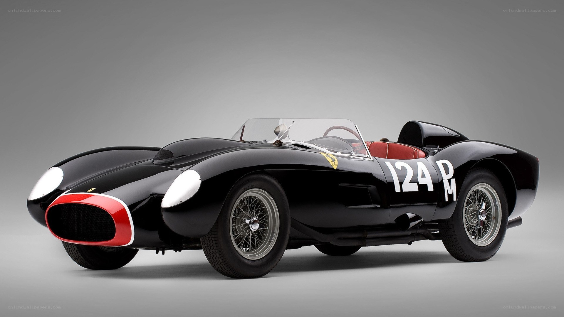 Black Ferrari race car