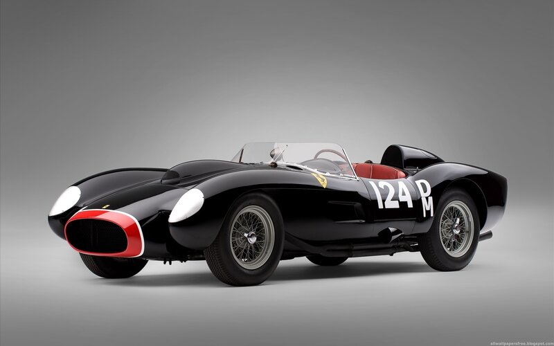 Black Ferrari race car