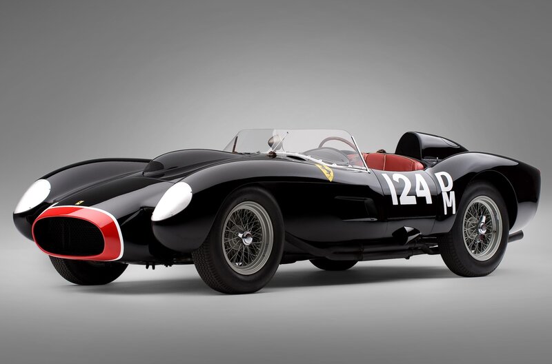 Black Ferrari race car