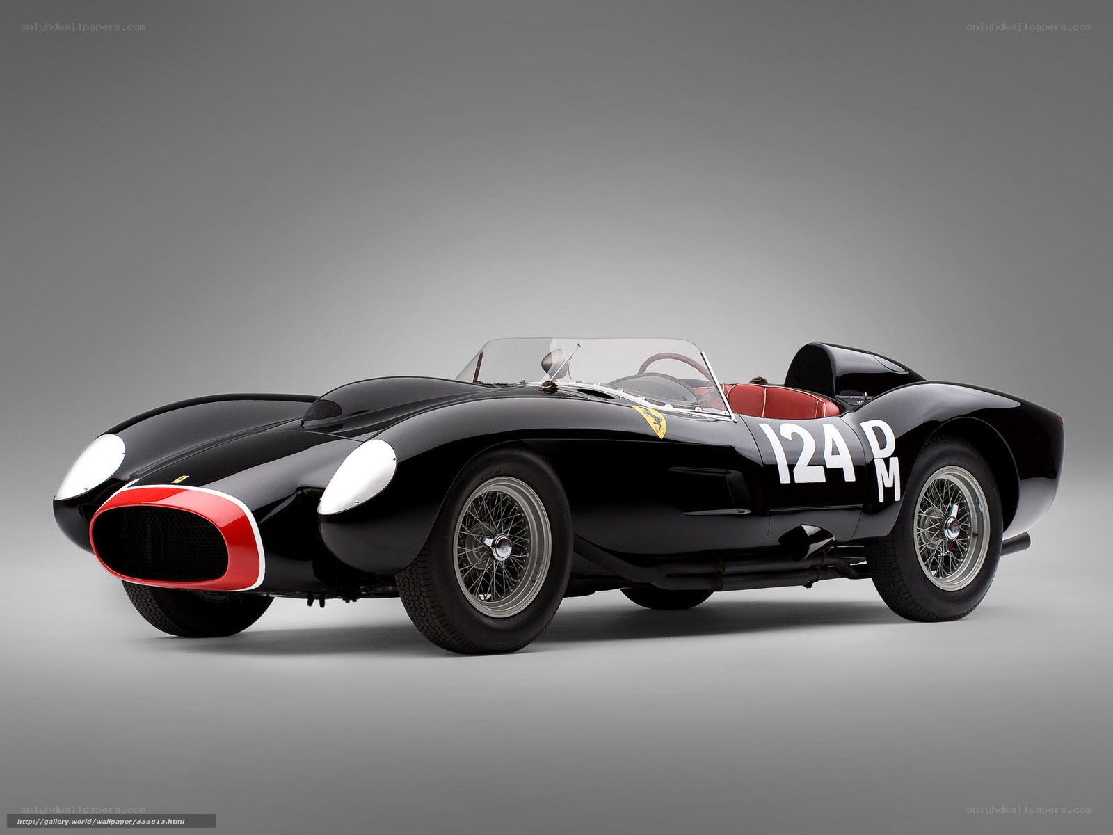 Black Ferrari race car
