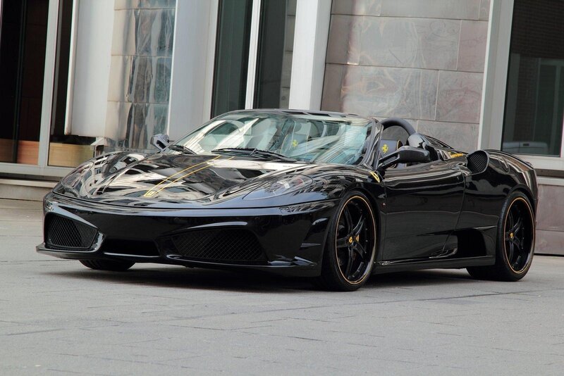 Black Ferrari Spider sports car