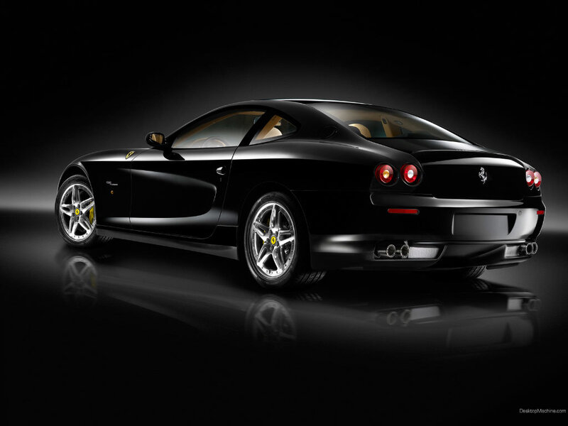 black ferrari sports car