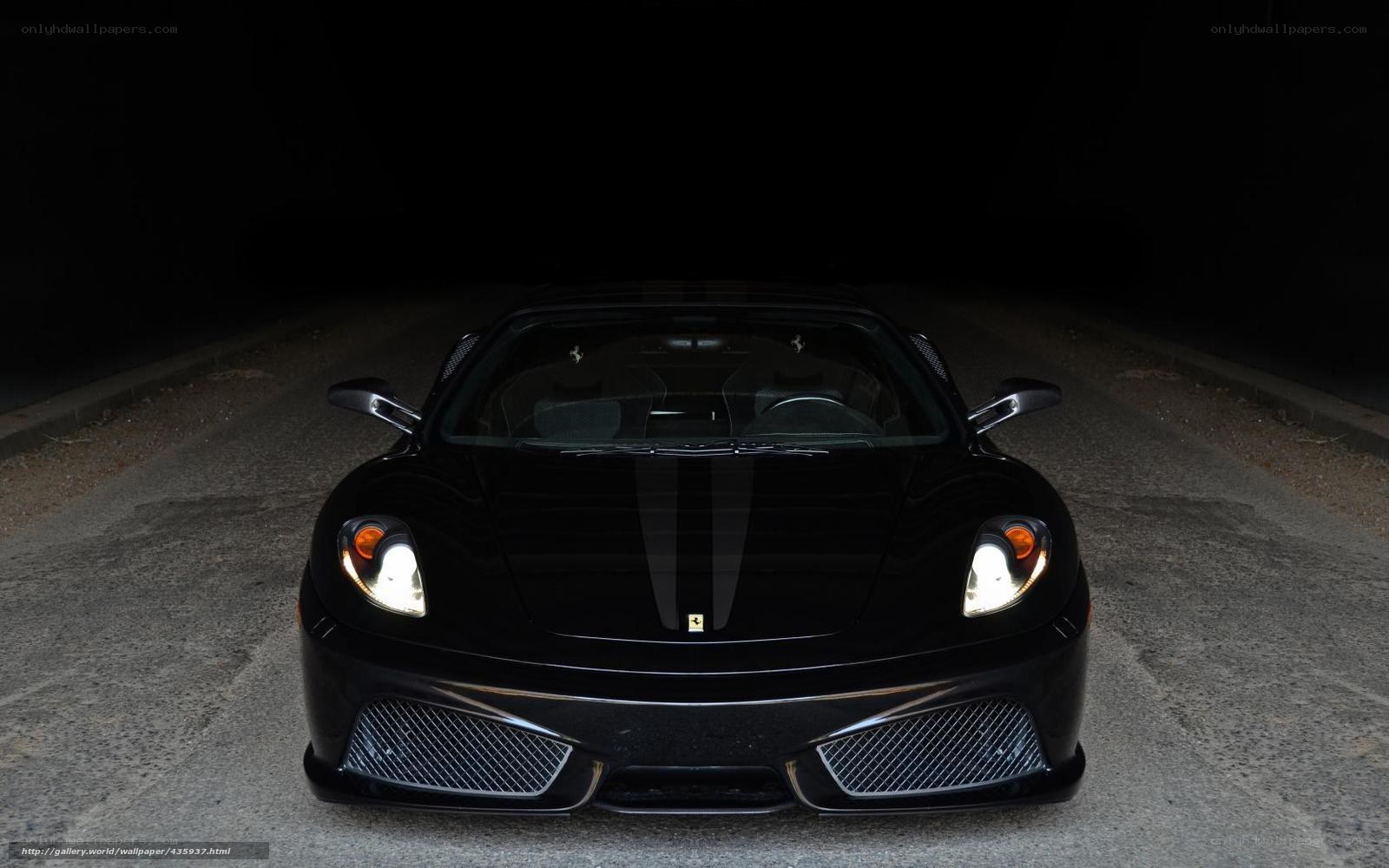 Black Ferrari sports car