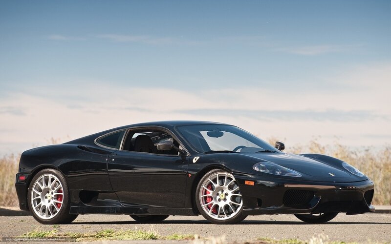 Black Ferrari sports car