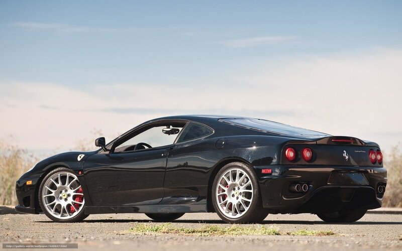 black ferrari sports car