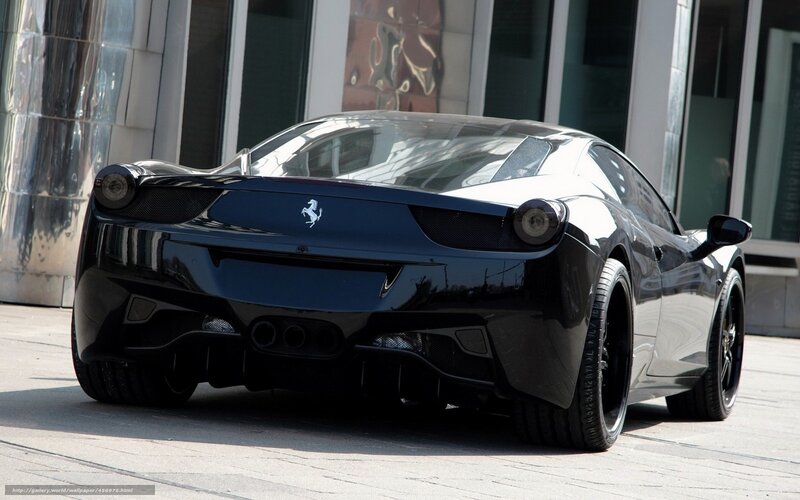 Black Ferrari sports car