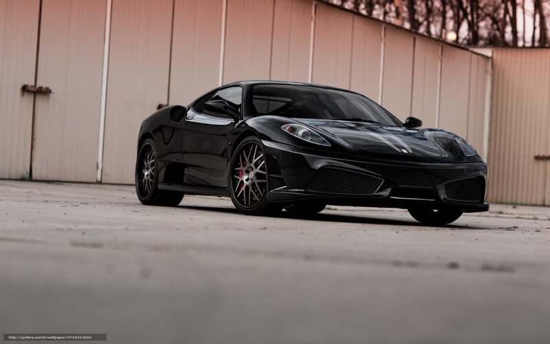 black ferrari sports car