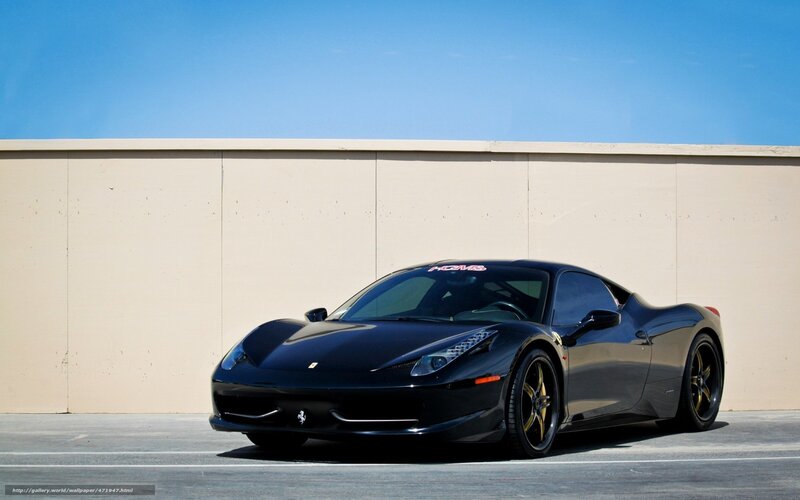 black ferrari sports car