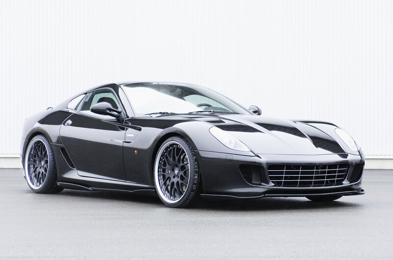 black ferrari sports car