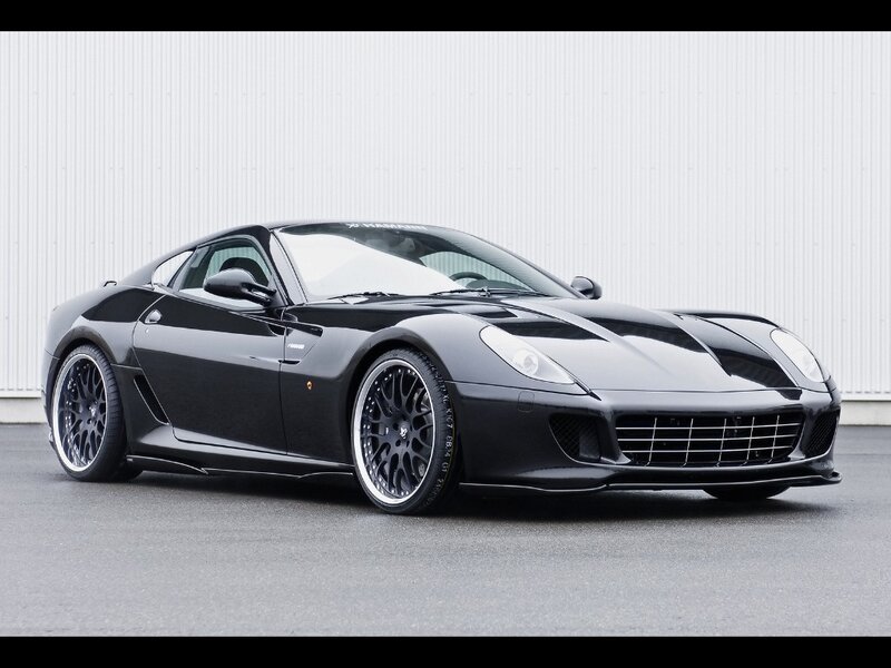 black ferrari sports car