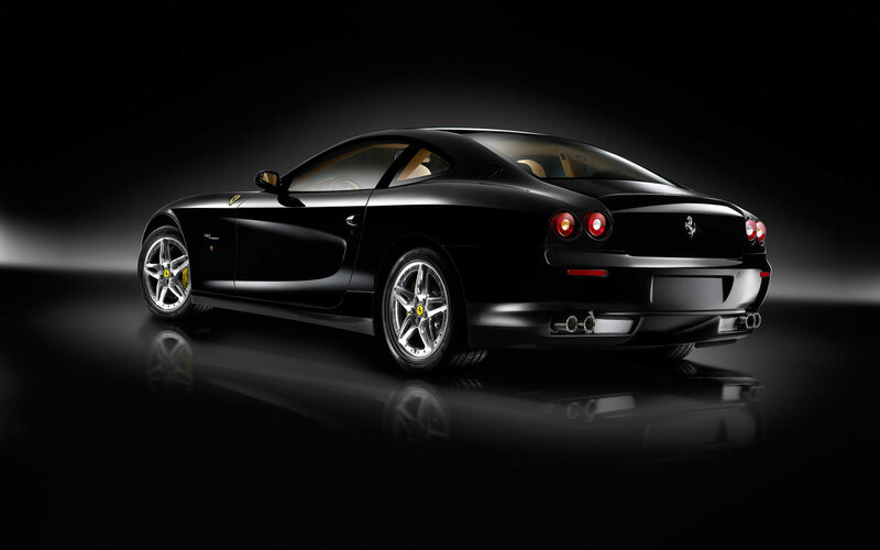 Black Ferrari sports car