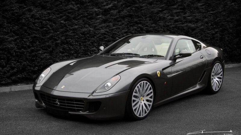 Black Ferrari sports car