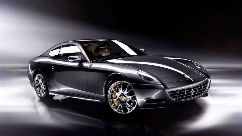 Black Ferrari sports car
