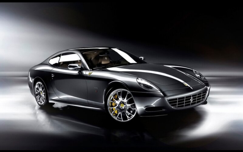 Black Ferrari sports car