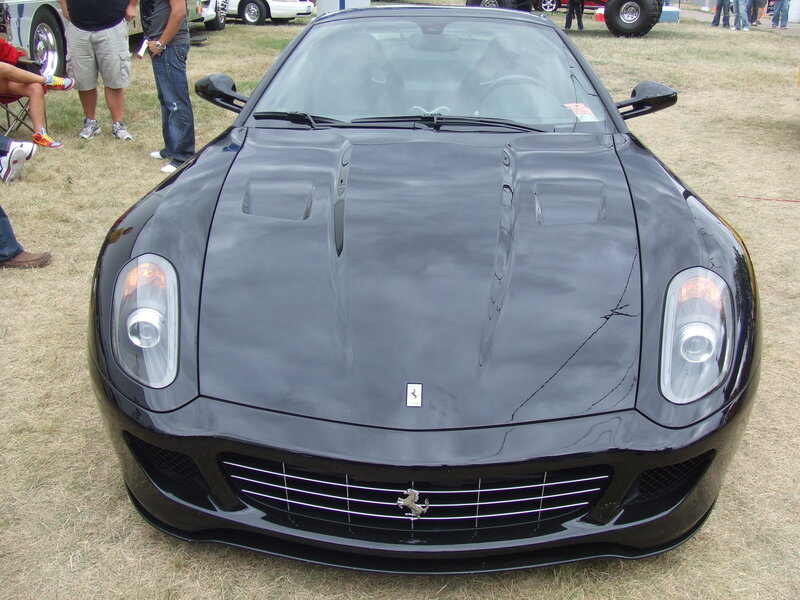 Black Ferrari sports car
