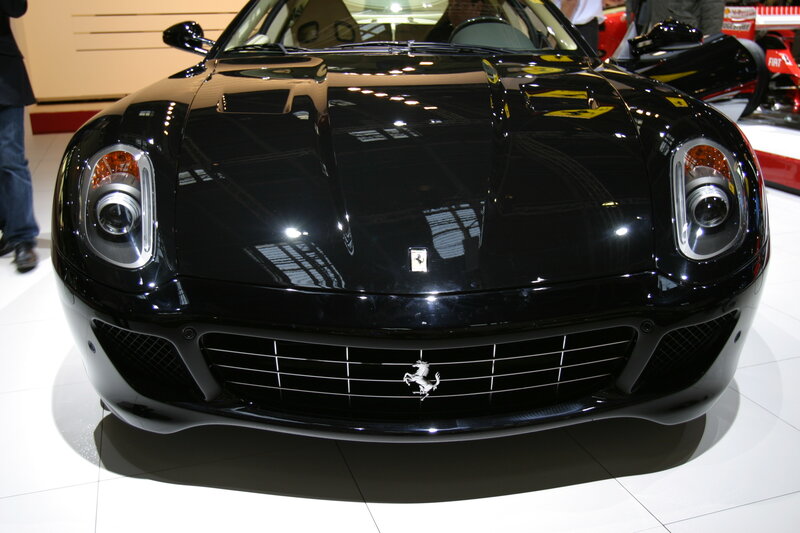 Black Ferrari sports car