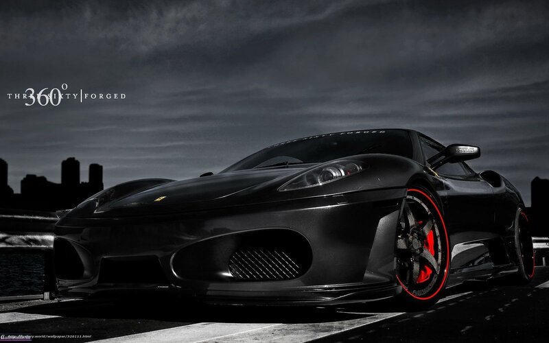 Black Ferrari sports car
