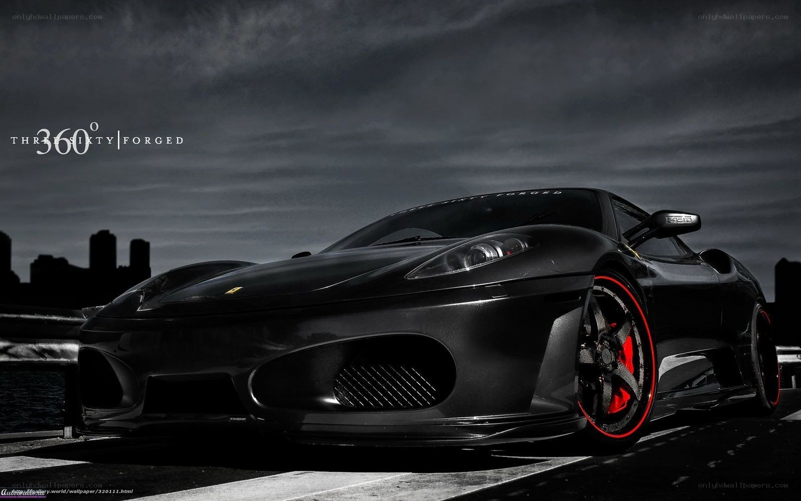 Black Ferrari sports car
