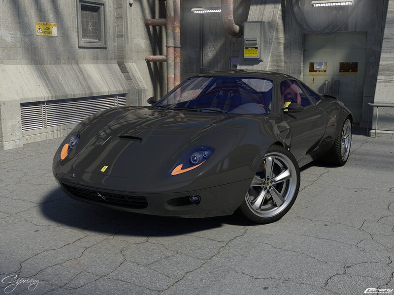 Black Ferrari sports car