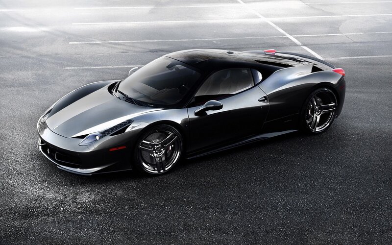 Black Ferrari sports car