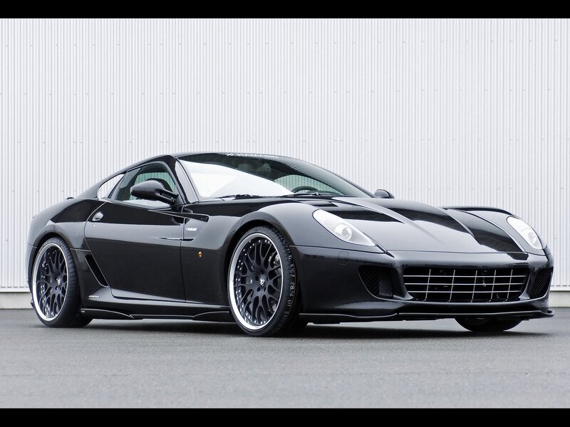 black ferrari sports car