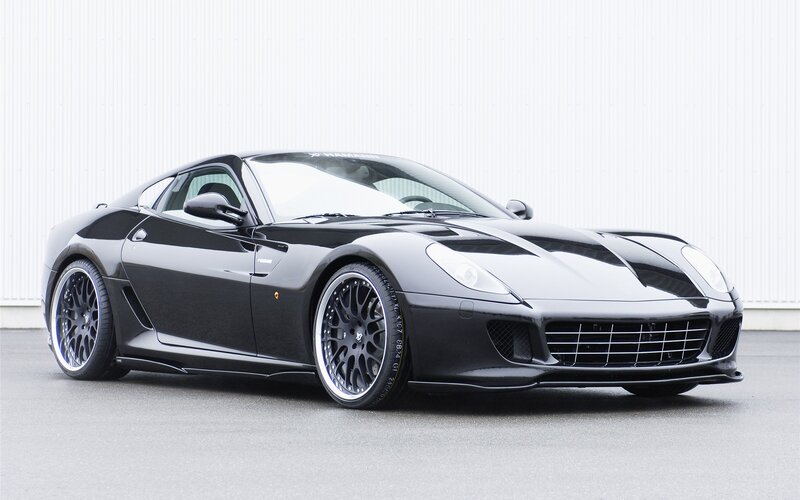 black ferrari sports car