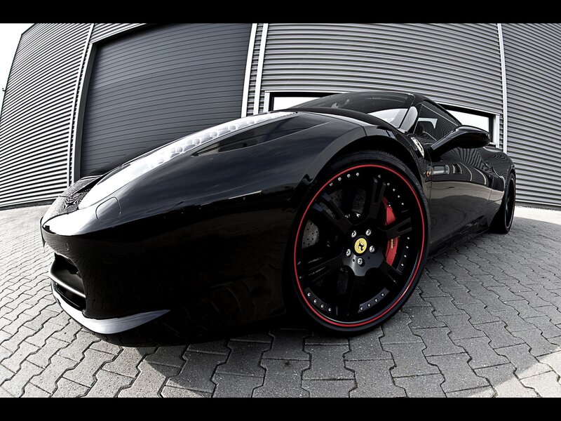 Black Ferrari sports car