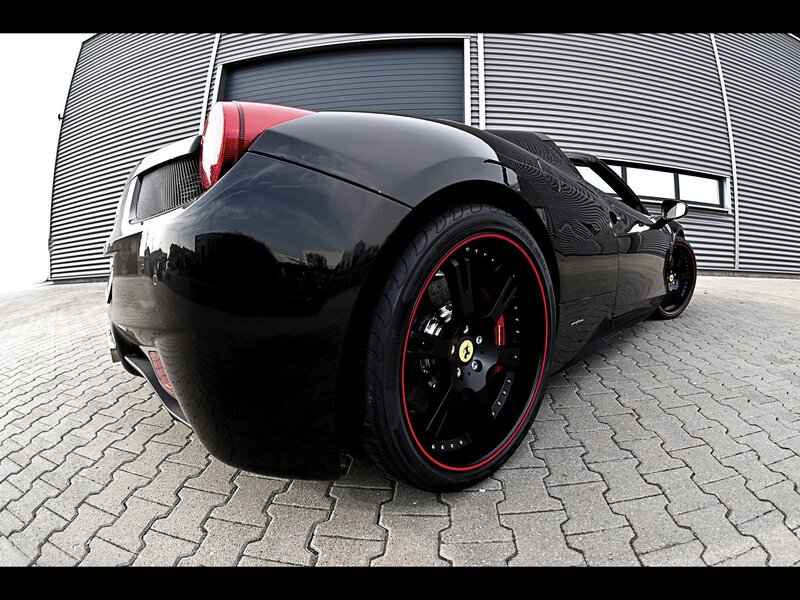 black ferrari sports car