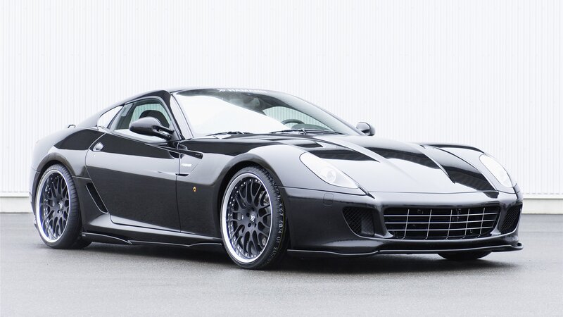 Black Ferrari sports car