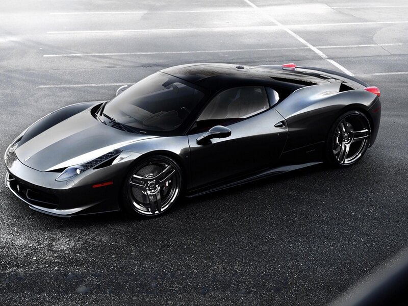 Black Ferrari sports car