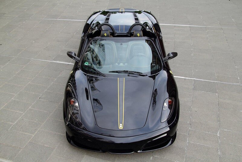 black ferrari sports car