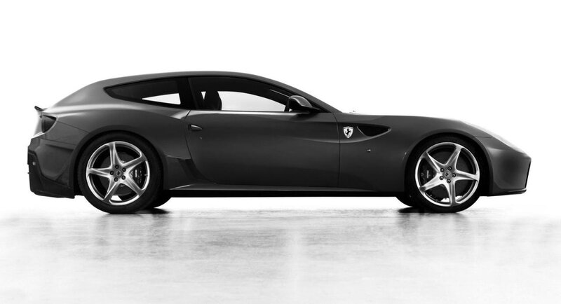 black ferrari sports car