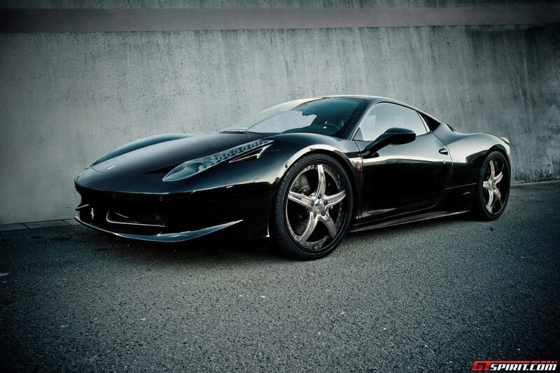 Black Ferrari sports car