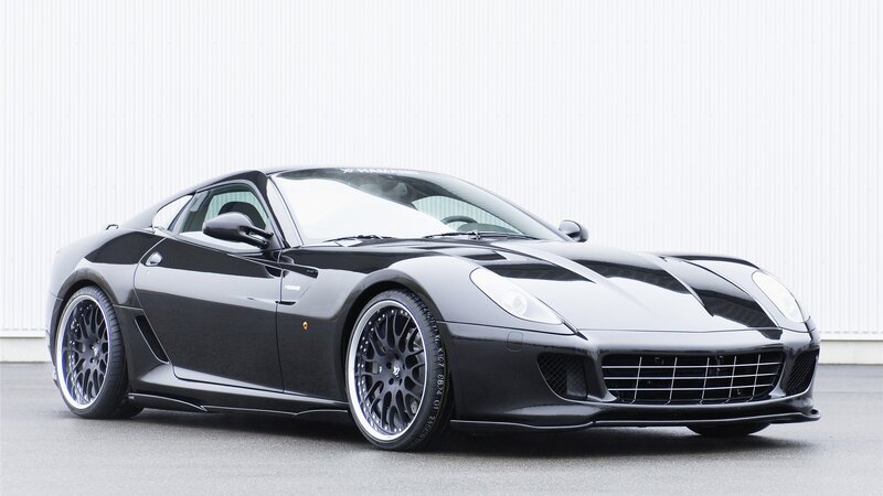 black ferrari sports car
