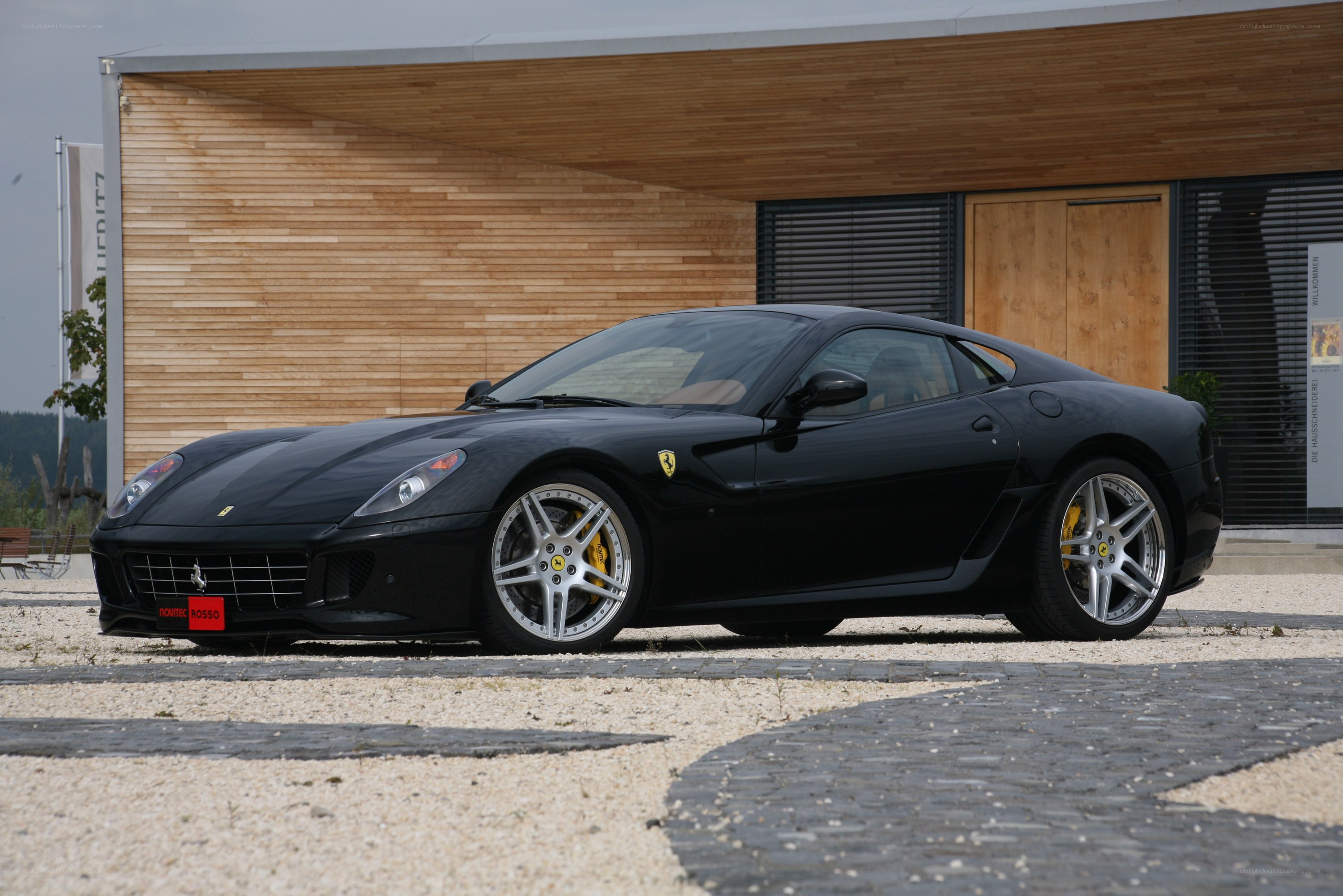 Black Ferrari sports car