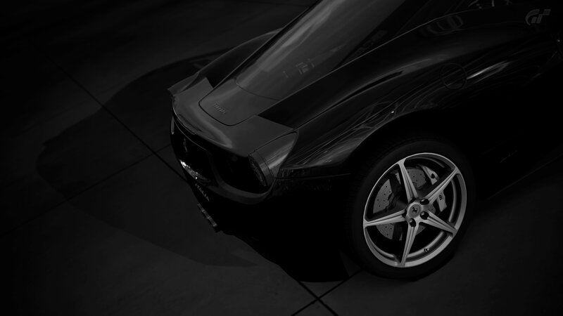 black ferrari sports car