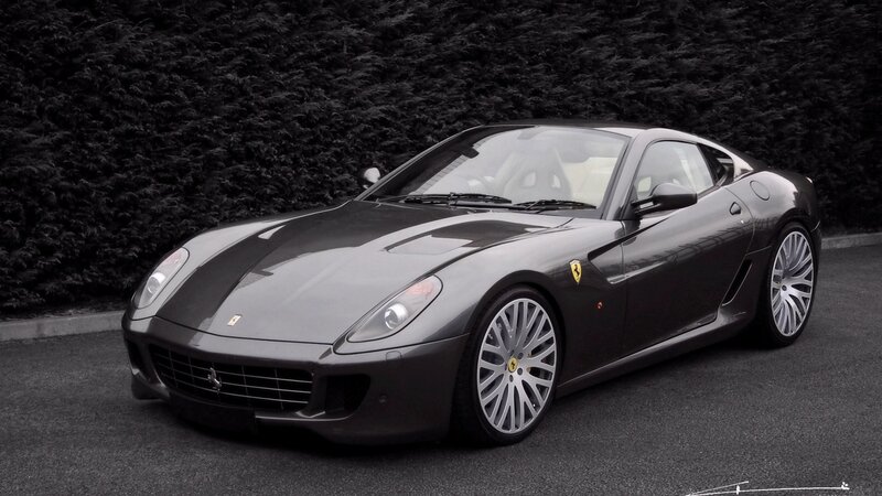 Black Ferrari sports car