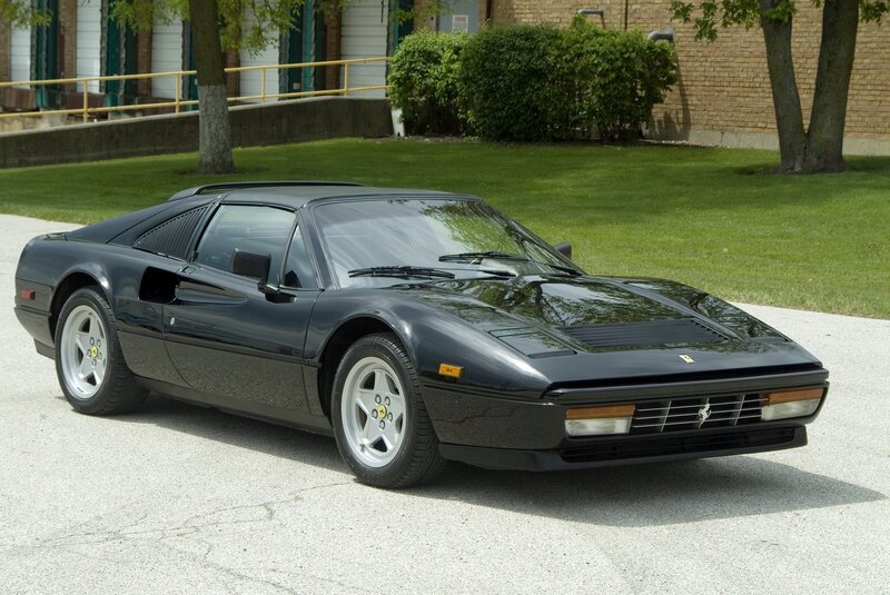 Black Ferrari sports car