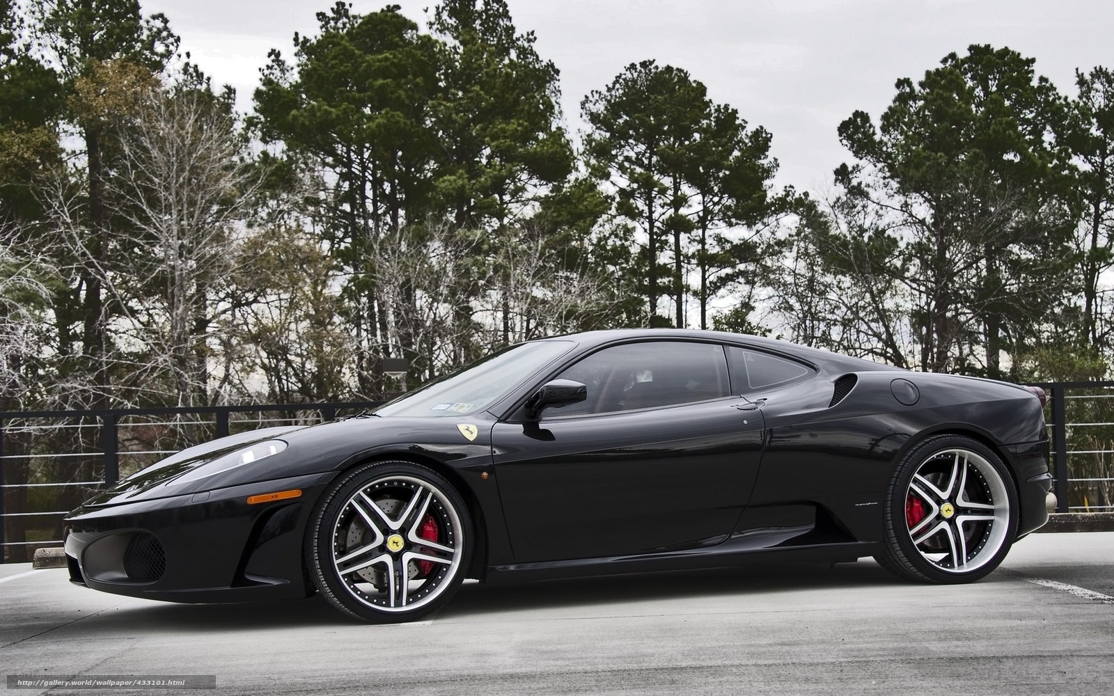 Black Ferrari sports car