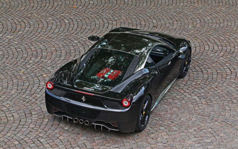 Black Ferrari sports car