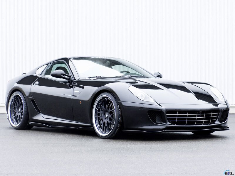 black ferrari sports car