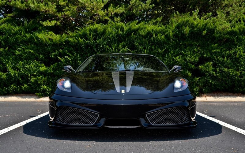 Black Ferrari sports car