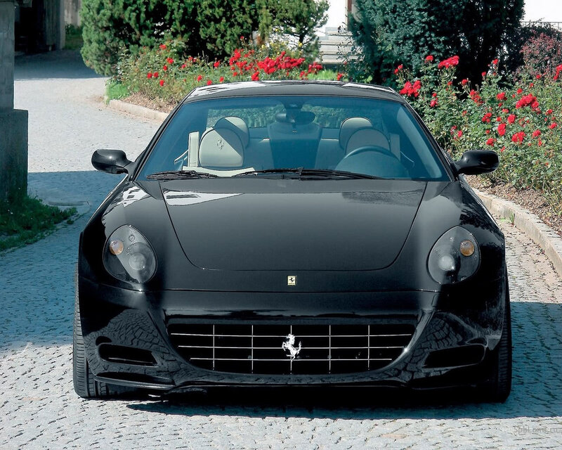 Black Ferrari sports car