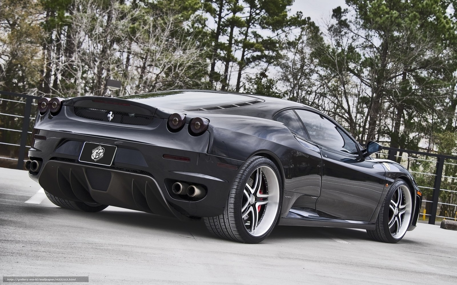 Black Ferrari sports car